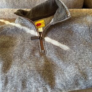 Mens Gray Quarter-Zip Sweater size Medium